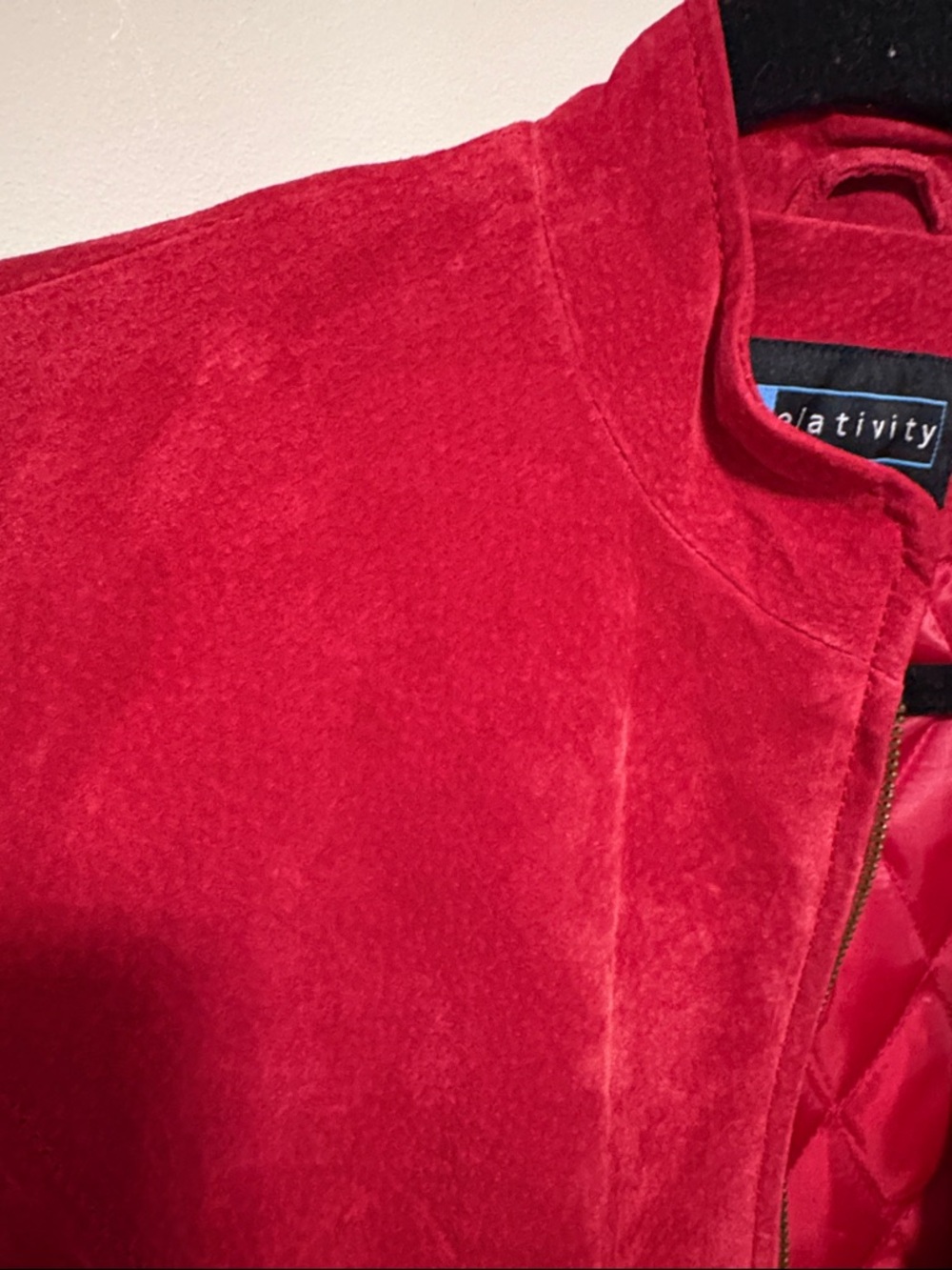Relativity Red Suede Zip-Front Jacket - Picture 6 of 16